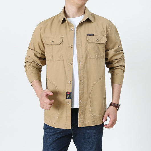 Camisa Manga Larga Casual Hombre Talla Grande - Ligera Cuatro Estaciones - Image 3