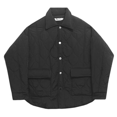 Abrigo de Algodón Holgado con Solapa y Bolsillos Amplios para Hombre - Image 11