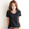 Blusa Camiseta Feminina Verão Gola Redonda Manga Curta Estilo Coreano