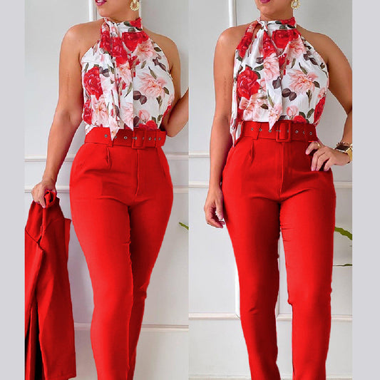 Chaleco Floral para Traje Ejecutivo Mujer