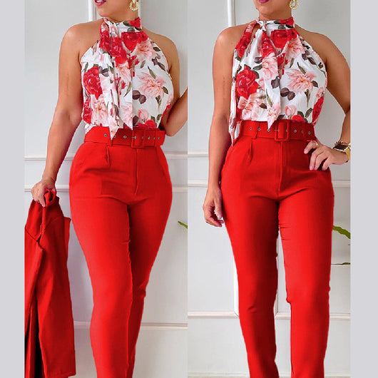 Chaleco Floral para Traje Ejecutivo Mujer