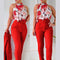 Chaleco Floral para Traje Ejecutivo Mujer