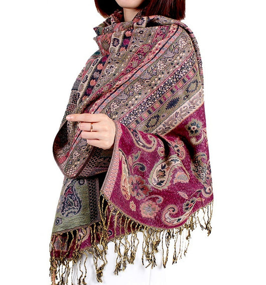 Pañoleta Térmica Jacquard de Cachemira para Aire Acondicionado y Protección Solar - Image 5