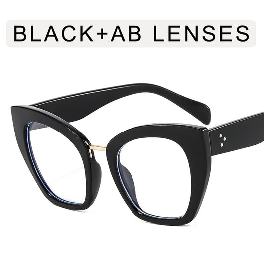 Gafas Cat Eye Grandes con Filtro Azul y Espejo Plano - Image 5