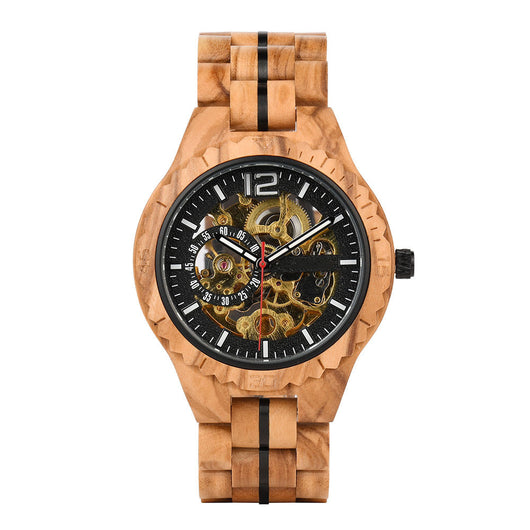 Reloj Mecánico Automático de Madera - Image 3