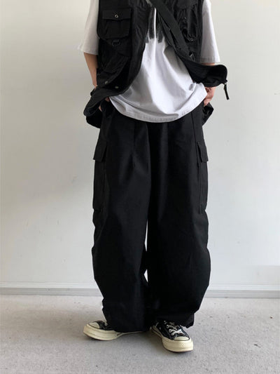 Pantalones de Trabajo Retro Estilo Japonés Sueltos y Anchos - Image 14