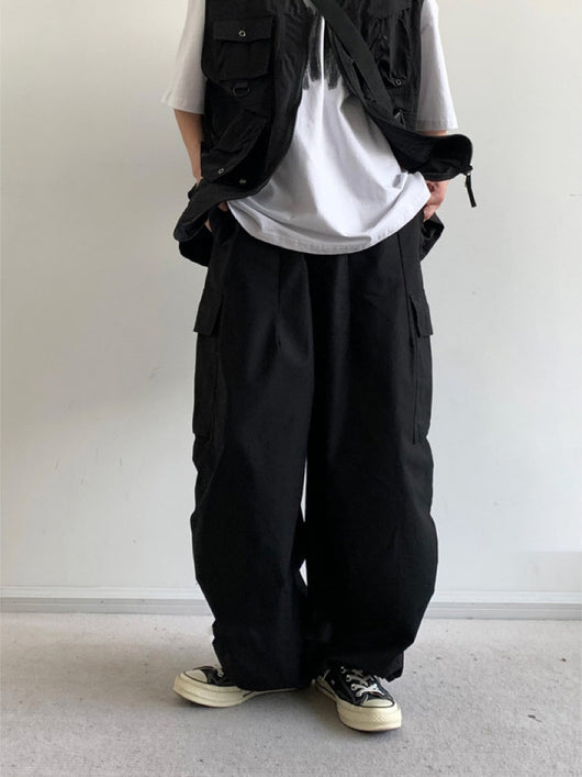 Pantalones de Trabajo Retro Estilo Japonés Sueltos y Anchos - Image 14