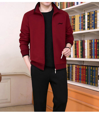Conjunto Deportivo de Invierno para Hombre con Forro de Terciopelo - Tres Piezas - Image 7