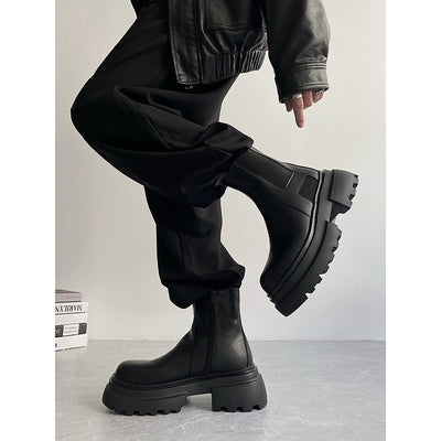 Botas Martin de Cuero para Otoño e Invierno - Zapatos Altos Forrados en Felpa para Hombre - Image 17