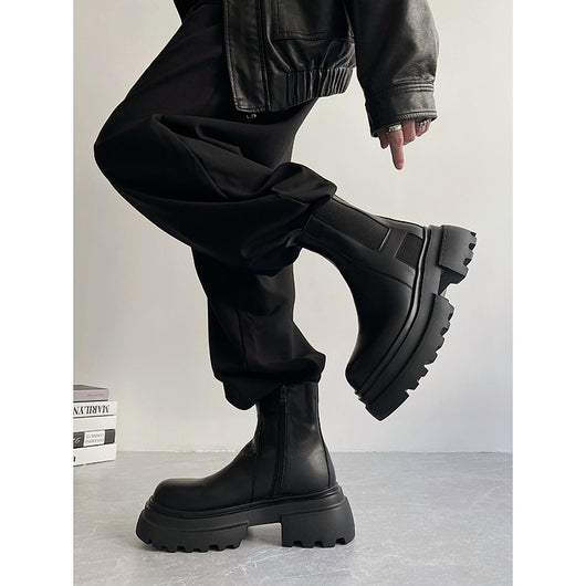 Botas Martin de Cuero para Otoño e Invierno - Zapatos Altos Forrados en Felpa para Hombre - Image 17
