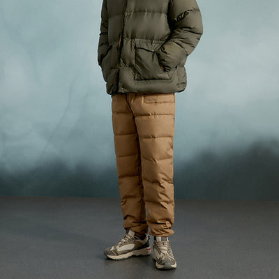 Pantalones Térmicos de Plumón de Ganso Blanco para Hombre - Image 9