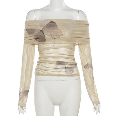 Blusa Elegante Hombros Descubiertos para Mujer - Colección Otoño Temprano - Image 20