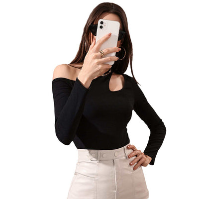 Blusa Casual de Manga Larga con Detalle Calado en la Cintura - Image 5