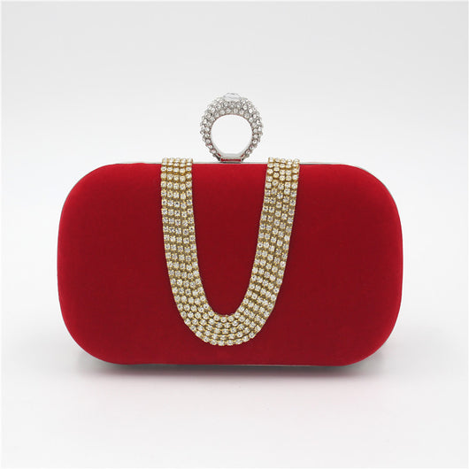 Bolso de Noche Terciopelo Diamante - Clutch Elegante para Novia - Image 13