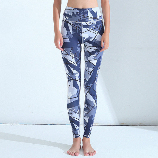 Pantalones Deportivos con Malla Estampada para Fitness - Image 5