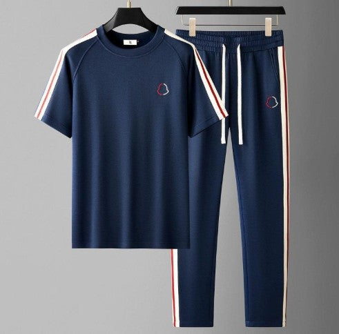 Conjunto Casual de Verano para Hombre con Playera Lisa de Manga Corta - Image 10
