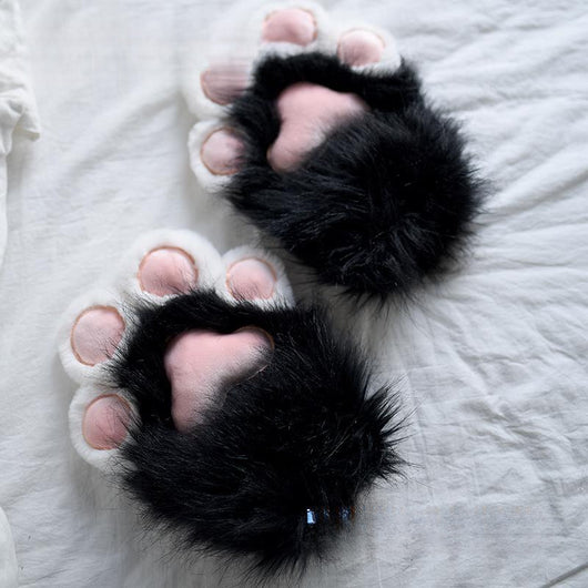 Pantuflas Cálidas con Forro Polar y Diseño de Patita de Gato - Image 17