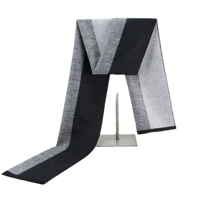 Bufanda Ejecutiva de Cachemira Rayada para Hombre Invierno - Image 50