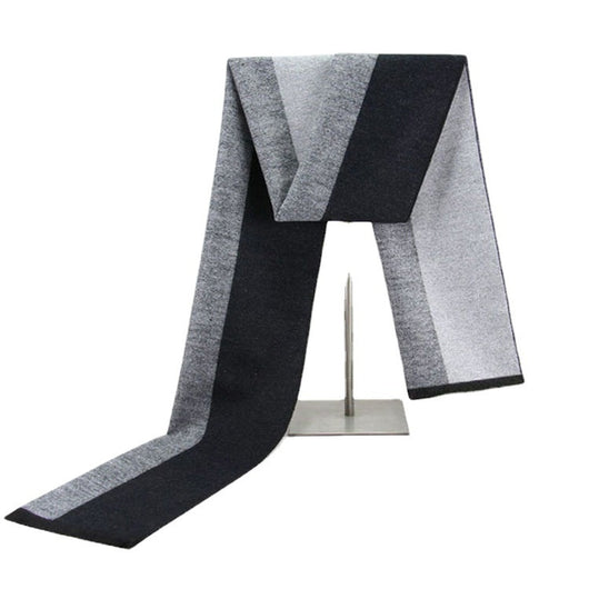 Bufanda Ejecutiva de Cachemira Rayada para Hombre Invierno - Image 50
