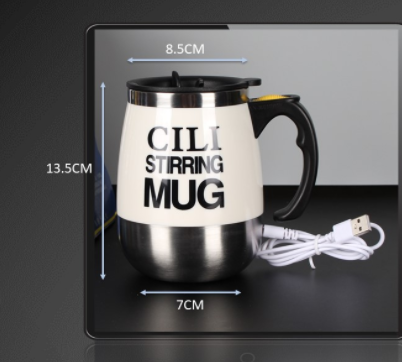 Taza Mezcladora Eléctrica Magnética con Carga USB - Image 11