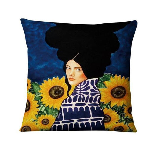 Funda de Almohada de Lino con Diseño Pintado Diario - Image 9