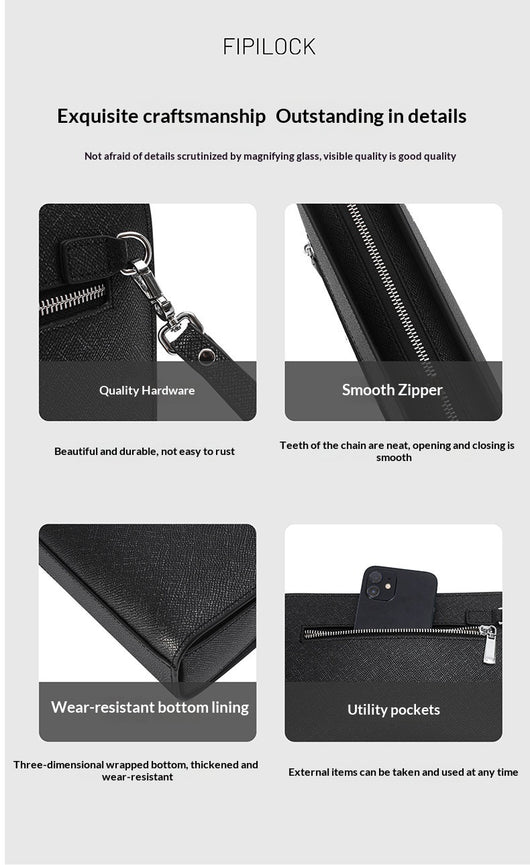 Billetera Inteligente de Cuero Sintético con Huella Dactilar para Hombre - Image 7