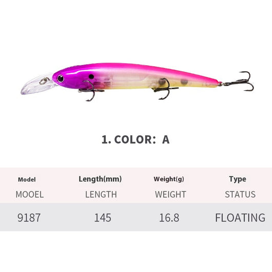 Señuelo Flotante de Lengüeta Profunda para Pesca en Agua Salada - Image 6