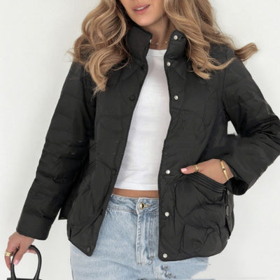 Chaqueta Térmica Acolchada Retro con Cuello Alto Ligera - Image 4