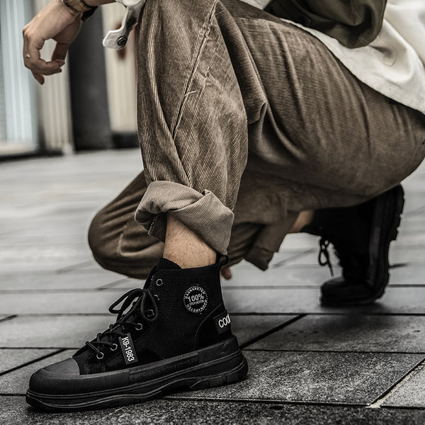 Zapatillas de Lona para Hombre con Suela Gruesa - Primavera y Otoño - Image 5