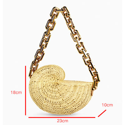Bolso de Cadena Acrílico con Diseño de Concha Marina - Image 3