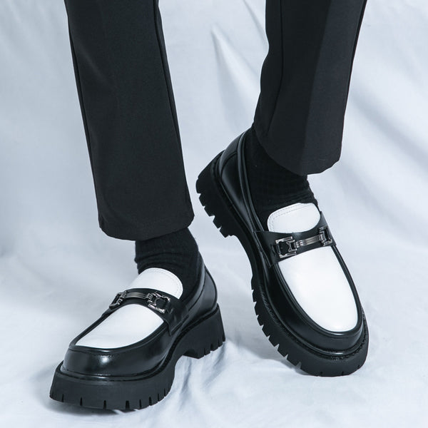 Zapatos Casuales de Cuero con Plataforma para Hombre