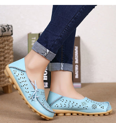 Zapatos Bajos Cómodos para Mamá con Diseño Perforado - Image 38
