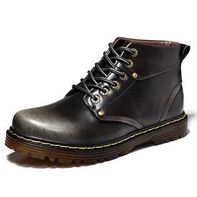 Botas Martin Hombre Corte Medio Estilo Británico Versátiles - Image 14