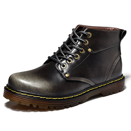 Botas Martin Hombre Corte Medio Estilo Británico Versátiles - Image 14