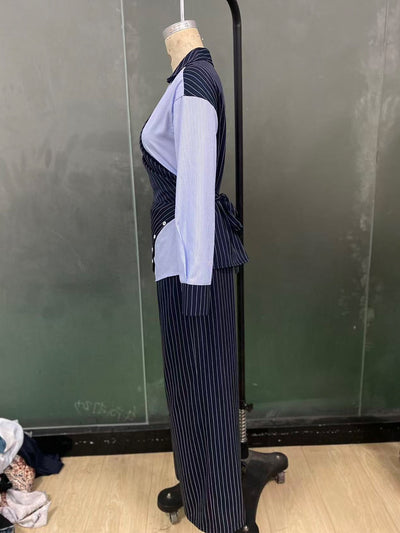 Traje Ejecutivo con Contraste: Camisa Manga Larga y Pantalón Recto - Image 10