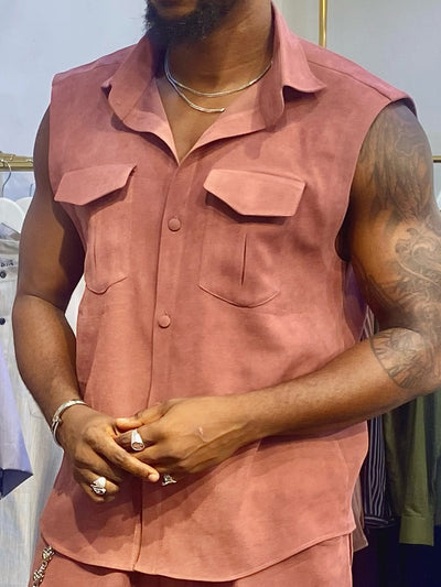 Conjunto de Camisa sin Mangas y Pantalón Cargo - Image 4