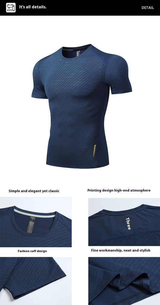Camiseta Deportiva de Verano para Hombre - Cuello Redondo Transpirable de Secado Rápido - Image 15