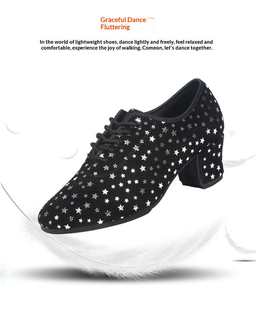 Zapatos de Danza Latina para Exterior con Diseño de Estrella y Suela de Goma - Image 16