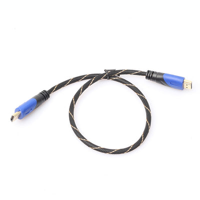 Cable de Video Macho a Macho con Conector Azul Negro y Detalles Dorados - Image 17