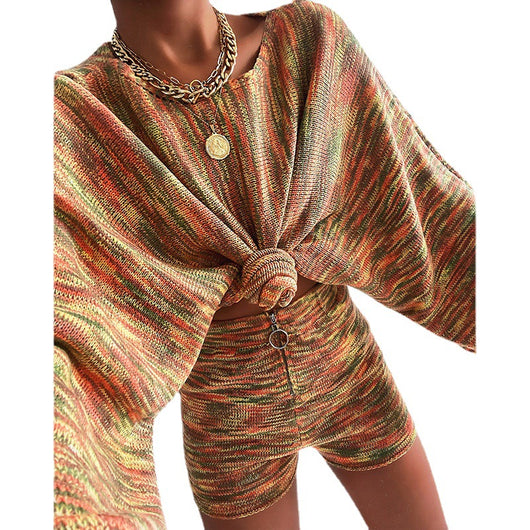 Suéter Tejido Casual Cuello Redondo Manga Larga Multicolor - Image 8