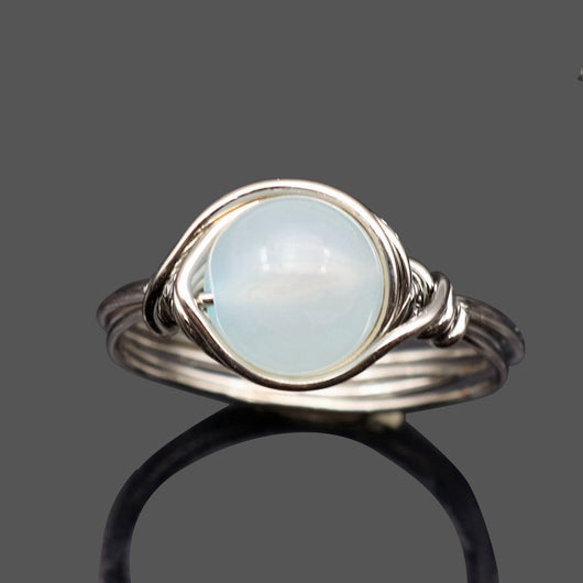 Anillo de Cristal Tejido a Mano con Piedra Natural Irregular - Image 3