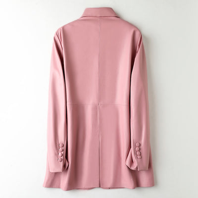 Blazer Ejecutivo de Piel de Oveja para Mujer - Image 2