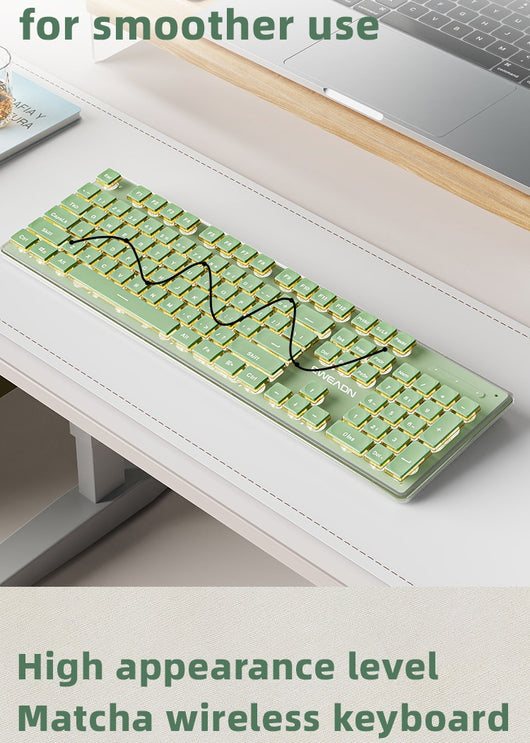 Kit Teclado y Ratón Inalámbrico Mecánico Bluetooth - Diseño Elegante para Oficina - Image 33