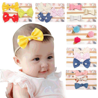 Diadema Elástica sin Costuras con Moño Grande para Bebé - Image 34