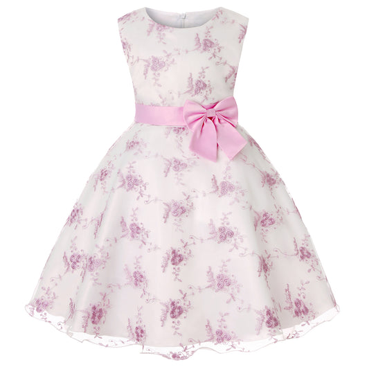 Vestido Princesa Niña con Encaje y Bordados - Image 16