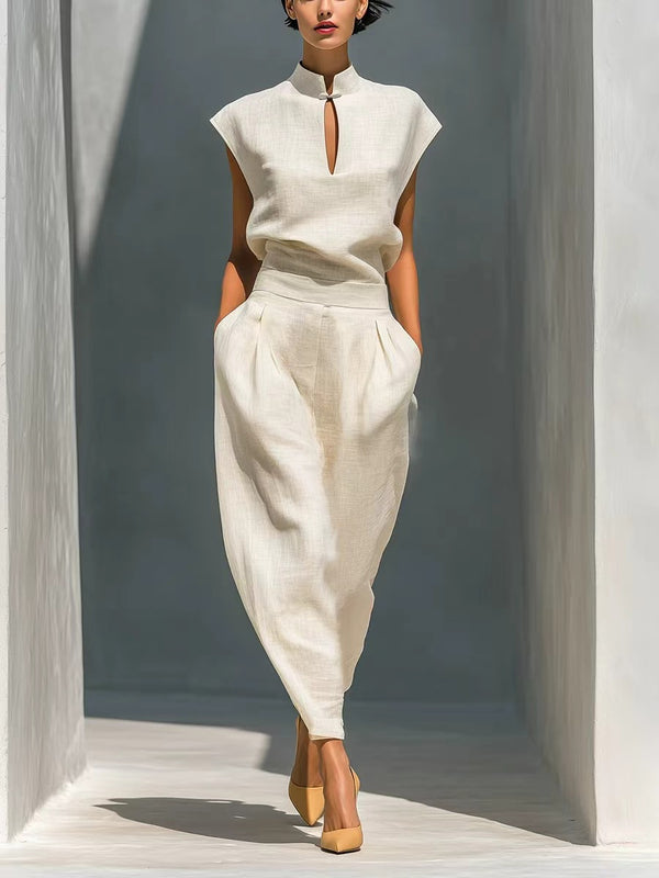 Conjunto de Pijama Satinado Estilo Chino para Mujer - Image 6