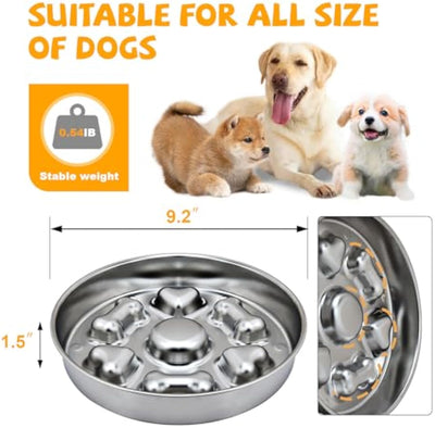 Comederos Lentos para Perros Antideslizantes con Diseño de Corazones y Huesos - Image 6