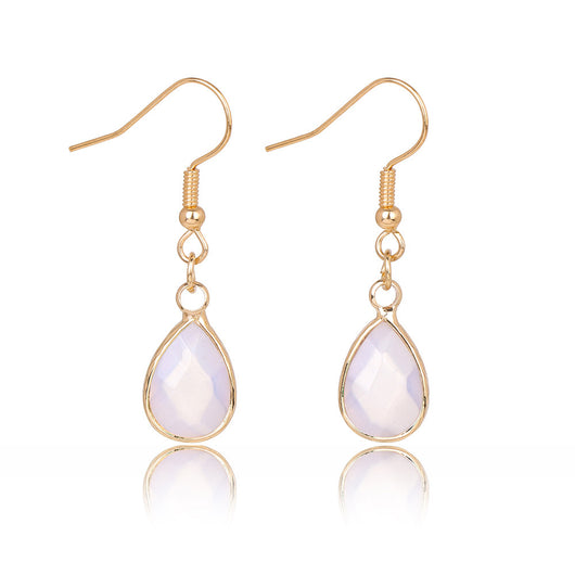 Aretes Colgantes de Piedra Gota de Agua - Diseño Versátil para Mujer - Image 12