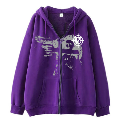 Cardigan Grueso Unisex con Estampado y Forro Polar - Image 5