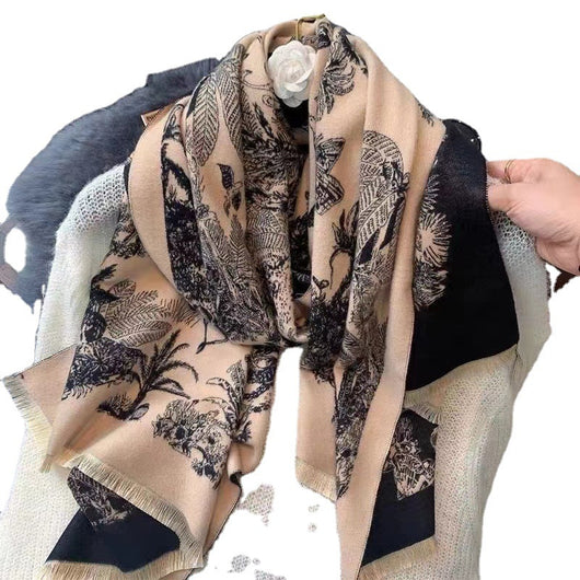 Bufanda Doble Cara Estampado Selva Tropical - Cálida y Versátil para Mujer - Image 5